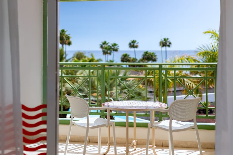 Views from the terrace of the Deluxe Superior Ocean View room at Hotel Gran Tagoro
