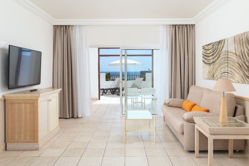 General view of the Gold Level Junior Suite with sea views