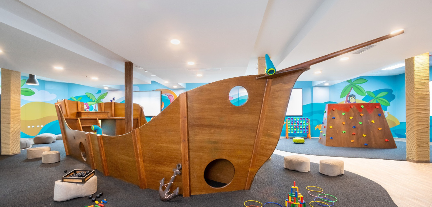 Close-up of one of the children’s games at the Castleland Club in Hotel Gran Tagoro